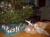 weihnachtsfreunde an der Krippe